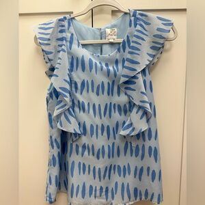 J. Marie Blue Blouse - size small